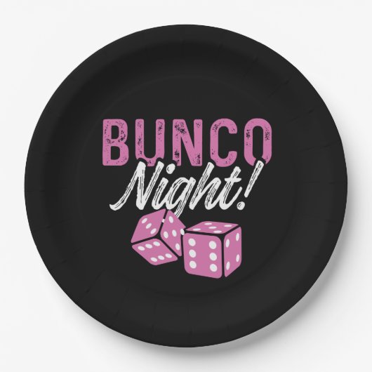 Bunco Borden Bunco Night Party Decorations Papieren Bordje (Voorkant)