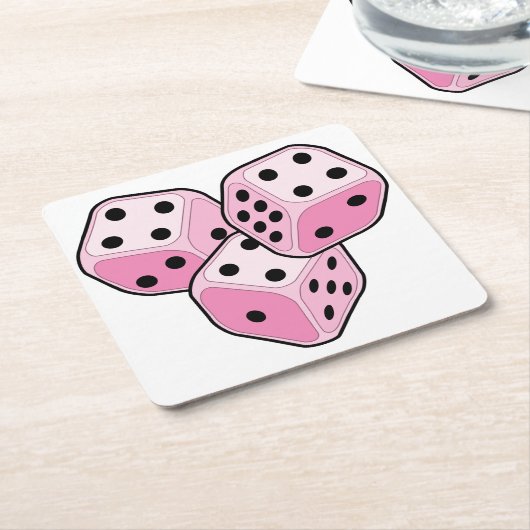 Bunco Breast Cancer Kartonnen Onderzetters (Schuin)