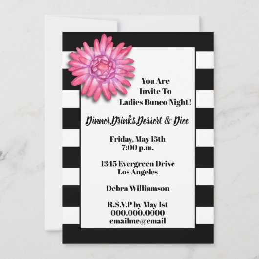 Bunco Bunko December feestdag Kaart (Achterkant)