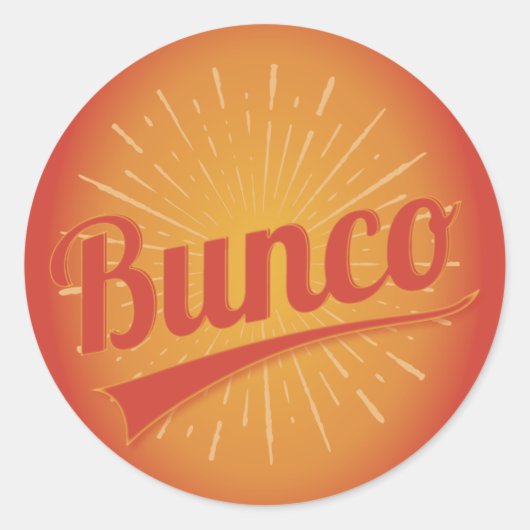Bunco Burst Ronde Sticker (Voorkant)