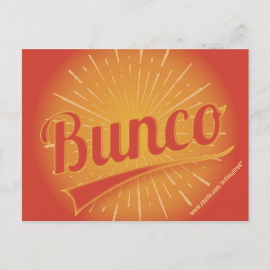 Bunco Burst-uitnodiging Uitnodiging Briefkaart (Voorkant)