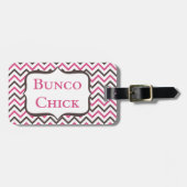 Bunco Chick met Chevron Design Bagagelabel (Voorkant horizontaal)