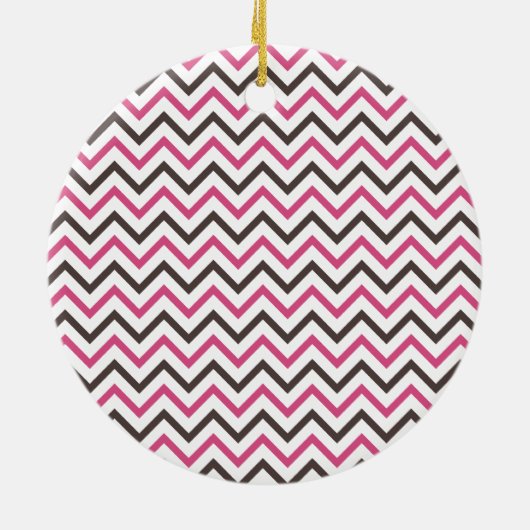 Bunco Chick met Chevron Design Keramisch Ornament (Achterkant)