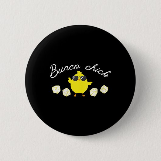 Bunco Chick Pasen Lente Bunco Dice Ronde Button 5,7 Cm (Voorkant)