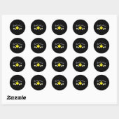 Bunco Chick Pasen Lente Bunco Dice Ronde Sticker (Vel)