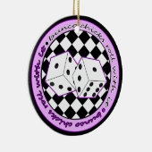 Bunco Chicken Roll met it Paars - One Sided Keramisch Ornament (Rechts)