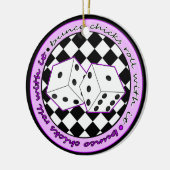 Bunco Chicken Roll met it Paars - One Sided Keramisch Ornament (Links)