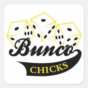 Bunco Chicken Vierkante Sticker