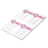 Bunco Chicks Roll met it Score Kaart Pink - 160 Notitieblok (Schuin)