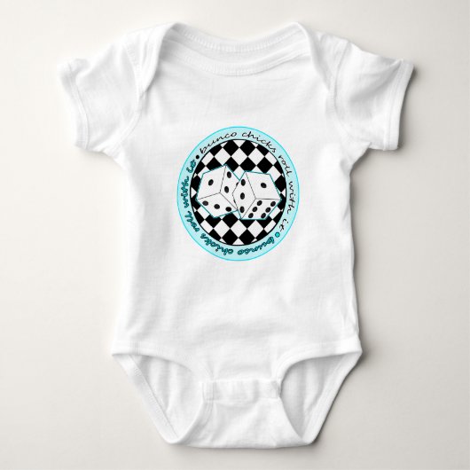 Bunco Chicks Roll with it - Blue Romper (Voorkant)