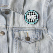 Bunco Chicks Roll with it - Blue Ronde Button 5,7 Cm (In situ)