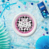 Bunco Chicks Roll with it - roze Papieren Bordje (Feest)