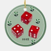 Bunco Christmas Ceramic Ornament (Achterkant)