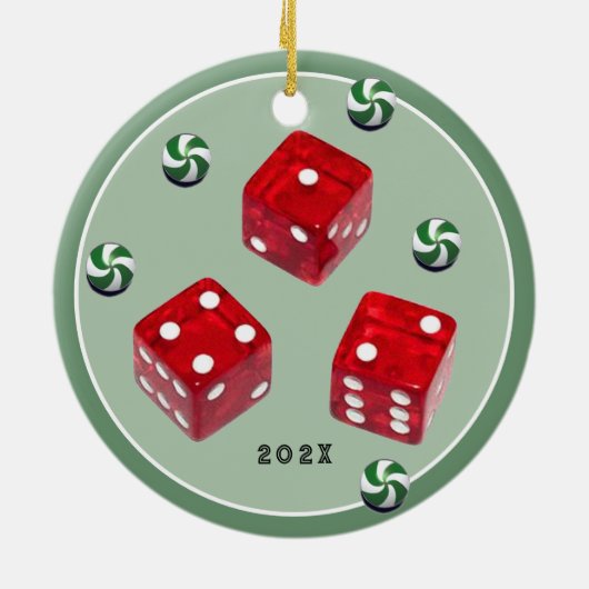 Bunco Christmas Ceramic Ornament (Achterkant)