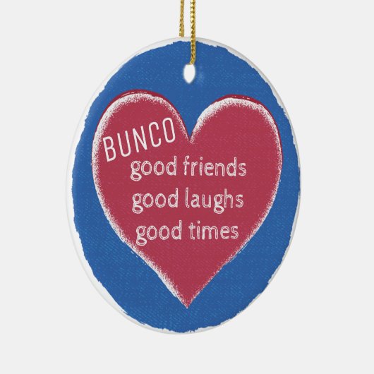 Bunco Christmas Love Keramisch Ornament (Rechts)
