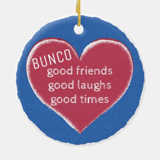 Bunco Christmas Love Keramisch Ornament (Achterkant)
