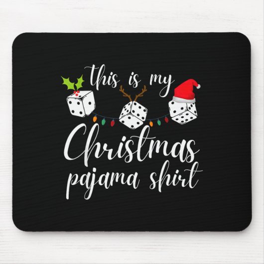 Bunco Christmas Pajama Dice Game Night  Muismat (Voorkant)