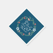 Bunco December Thema Bloemenvakantie Servet (Hoek)