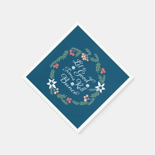 Bunco December Thema Bloemenvakantie Servet (Hoek)