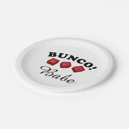 Bunco Dice en Babe Papieren Bordje (Gekanteld)