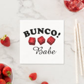 Bunco Dice en Babe Tekst Servet (Insitu)