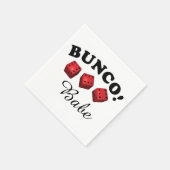 Bunco Dice en Babe Tekst Servet (Hoek)