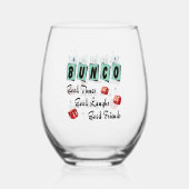 Bunco Dice Friend Wijnglas Zonder Voet (Achterkant)