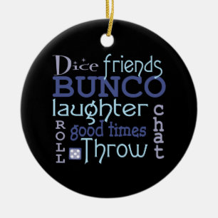 Bunco Dice Friends Good Times Keramisch Ornament