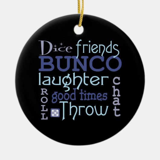 Bunco Dice Friends Good Times Keramisch Ornament (Voorkant)