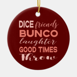 Bunco Dice Friends kerst Keramisch Ornament