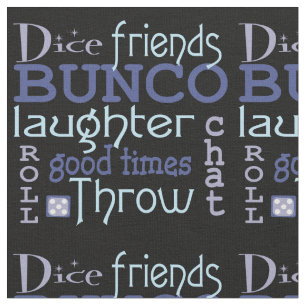 Bunco Dice Friends Paars, Black en Blue Modern Stof