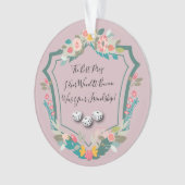 Bunco Dice Friendship Player Floral Ornament (voorkant)