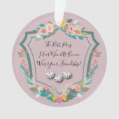 Bunco Dice Friendship Player Floral Ornament (voorkant)