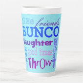 Bunco Dice Friendship Typography Fun Latte Mok (Voorkant)