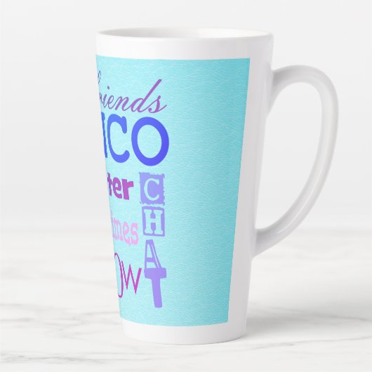 Bunco Dice Friendship Typography Fun Latte Mok (Rechts)