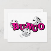 Bunco Dice Game Briefkaart (Voorkant / Achterkant)