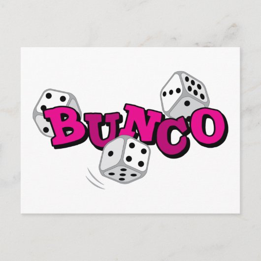 Bunco Dice Game Briefkaart (Voorkant)