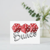 Bunco Dice Game Briefkaart (Staand voorkant)