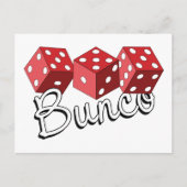 Bunco Dice Game Briefkaart (Voorkant)