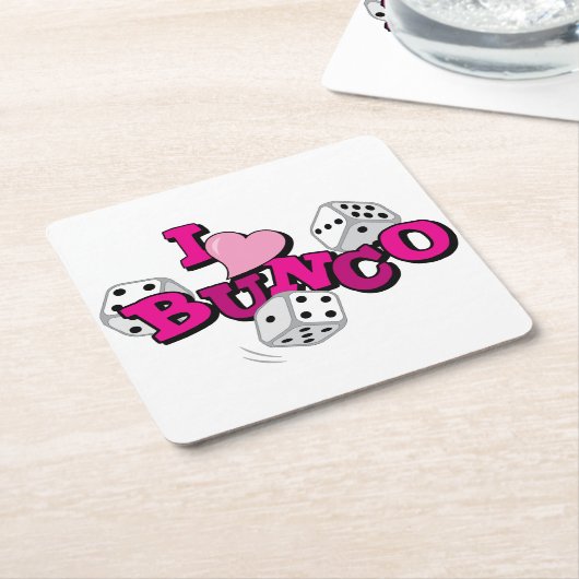 Bunco Dice Game Kartonnen Onderzetters (Schuin)