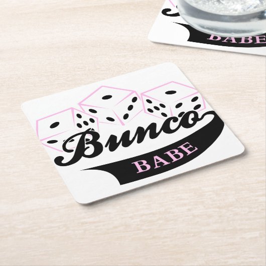 Bunco Dice Game Kartonnen Onderzetters (Schuin)