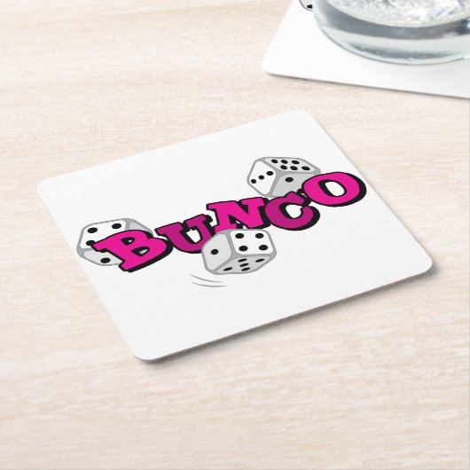 Bunco Dice Game Kartonnen Onderzetters (Schuin)