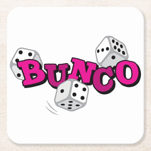 Bunco Dice Game Kartonnen Onderzetters (Voorkant)