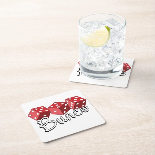 Bunco Dice Game Kartonnen Onderzetters (Insitu)