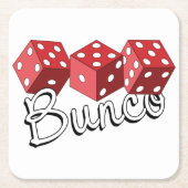 Bunco Dice Game Kartonnen Onderzetters (Voorkant)