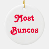 Bunco Dice Game Keramisch Ornament (Achterkant)