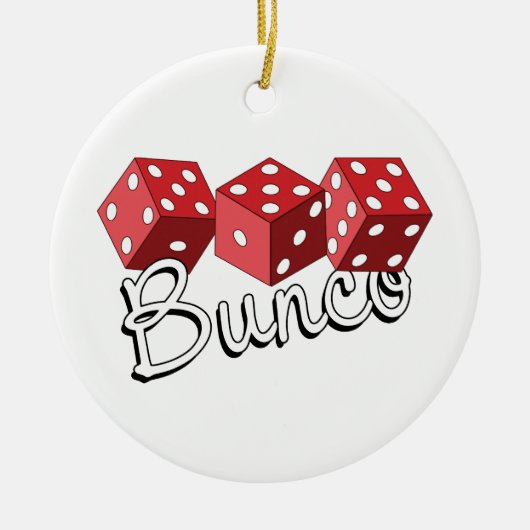 Bunco Dice Game Keramisch Ornament (Voorkant)