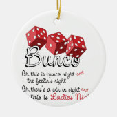 Bunco Dice Game Keramisch Ornament (Voorkant)