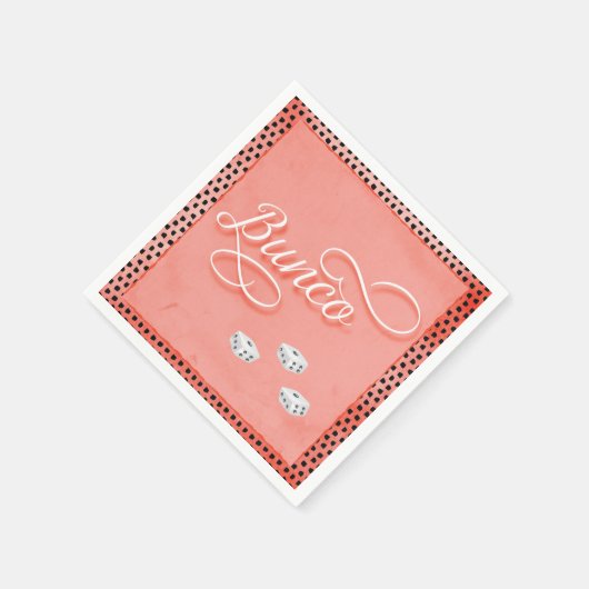 Bunco Dice Game Night Servet (Hoek)