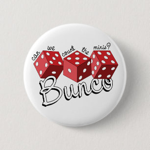 Bunco Dice Game Ronde Button 5,7 Cm